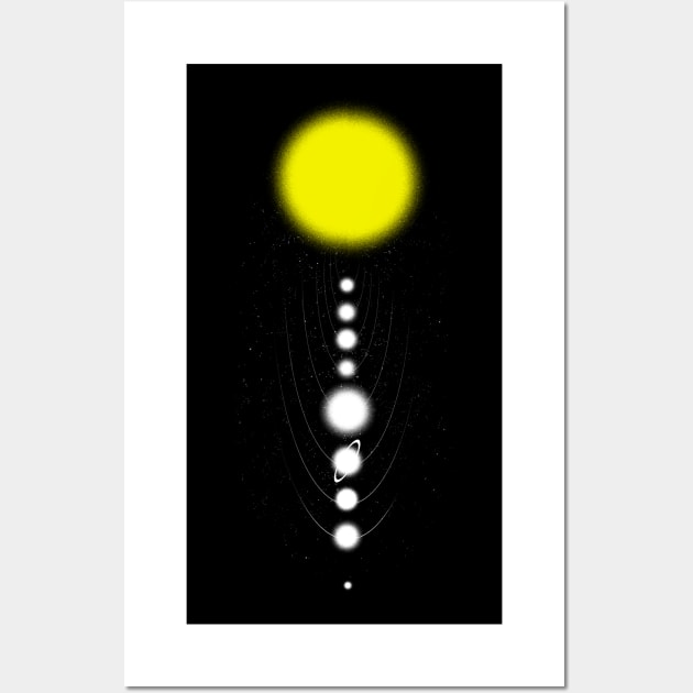 Minimalist Solar System by Tobe Fonseca Wall Art by Tobe_Fonseca